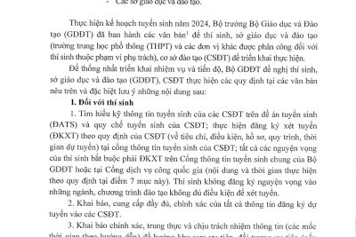 Hướng dẫn tuyển sinh đại học, tuyển sinh cao đẳng ngành Giáo dục Mầm non năm 2024